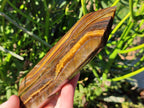 Polished Golden Tigers Eye Display Crystals x 3 From Prieska, South Africa - Toprock Gemstones and Minerals 
