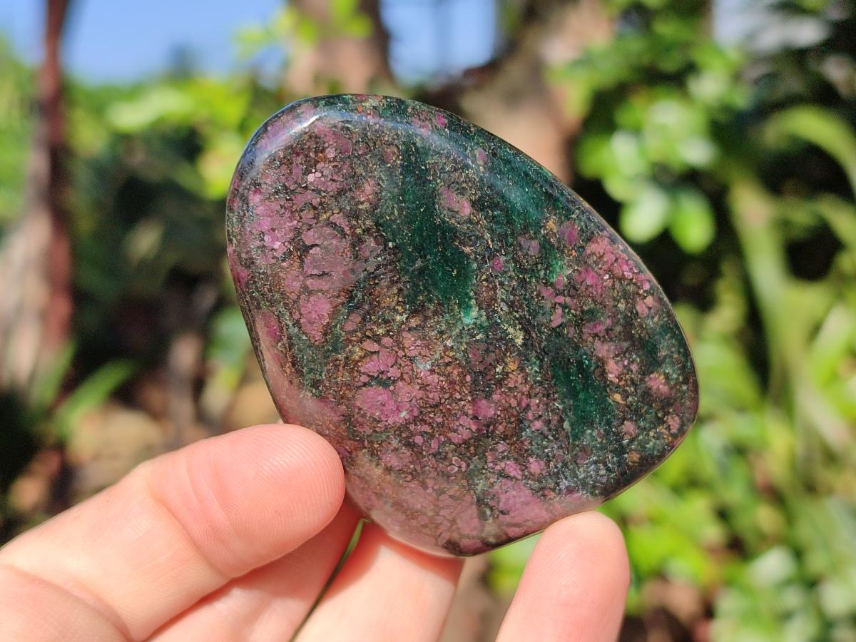 Polished Ruby Corundum In Chrome Verdite Standing Display Pieces x 6 From Mutoko, Zimbabwe - Toprock Gemstones and Minerals 