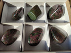 Polished Ruby Corundum In Chrome Verdite Standing Display Pieces x 6 From Mutoko, Zimbabwe - Toprock Gemstones and Minerals 