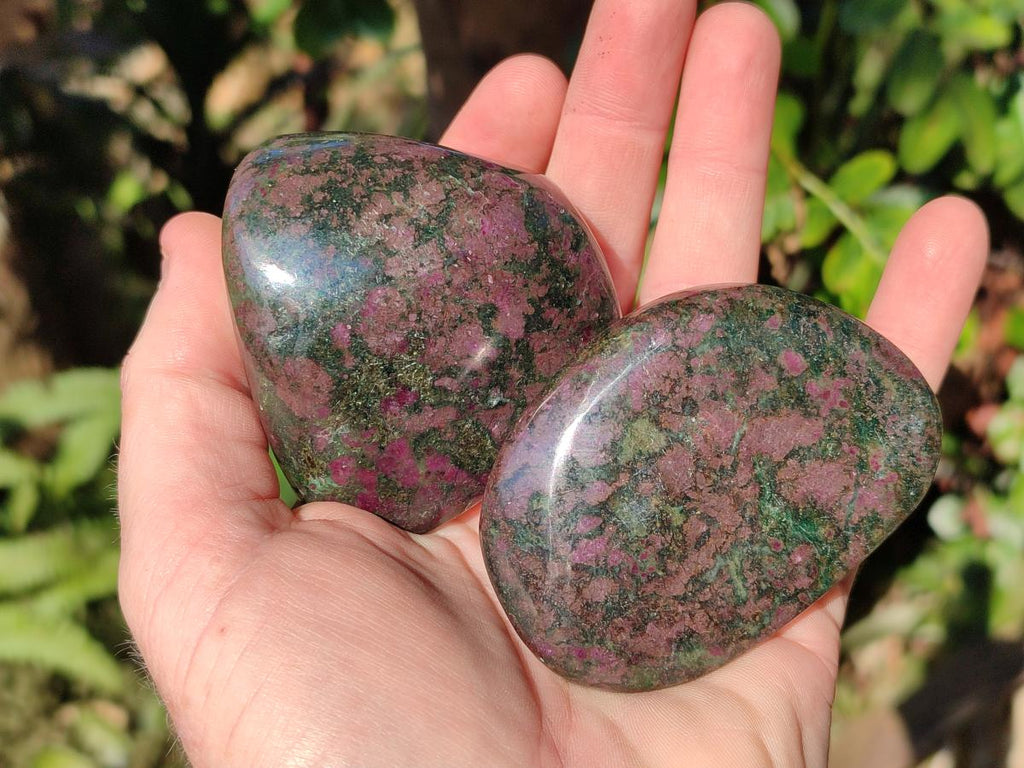 Polished Ruby Corundum In Chrome Verdite Standing Display Pieces x 6 From Mutoko, Zimbabwe - Toprock Gemstones and Minerals 