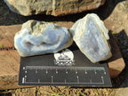 Polished On One Side Blue Lace Agate Geodes x 35 From Nsanje, Malawi - Toprock Gemstones and Minerals 