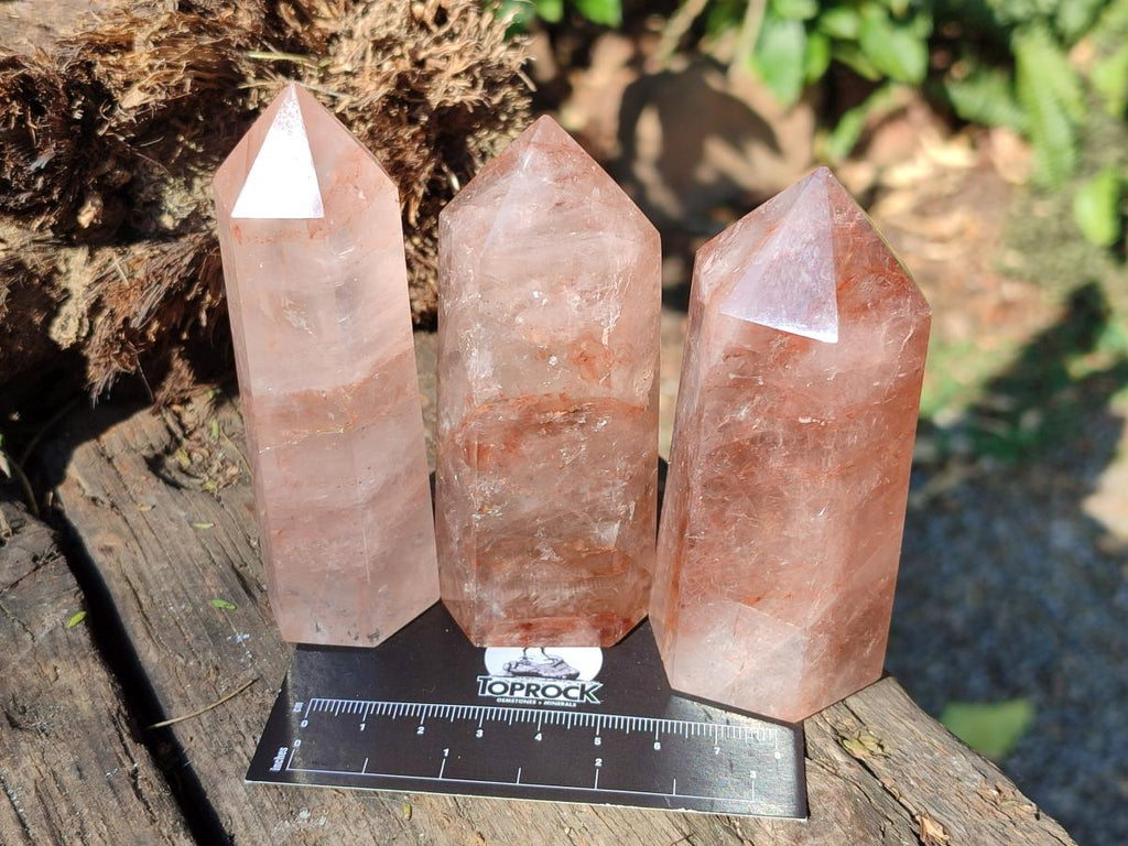 Polished Golden Hematoid Quartz Display Crystals x 12 From Madagascar - Toprock Gemstones and Minerals 