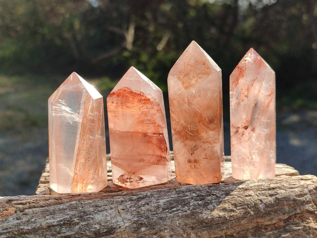 Polished Golden Hematoid Quartz Display Crystals x 12 From Madagascar - Toprock Gemstones and Minerals 