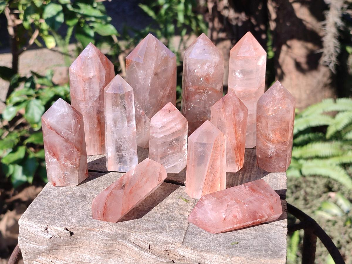 Polished Golden Hematoid Quartz Display Crystals x 12 From Madagascar - Toprock Gemstones and Minerals 