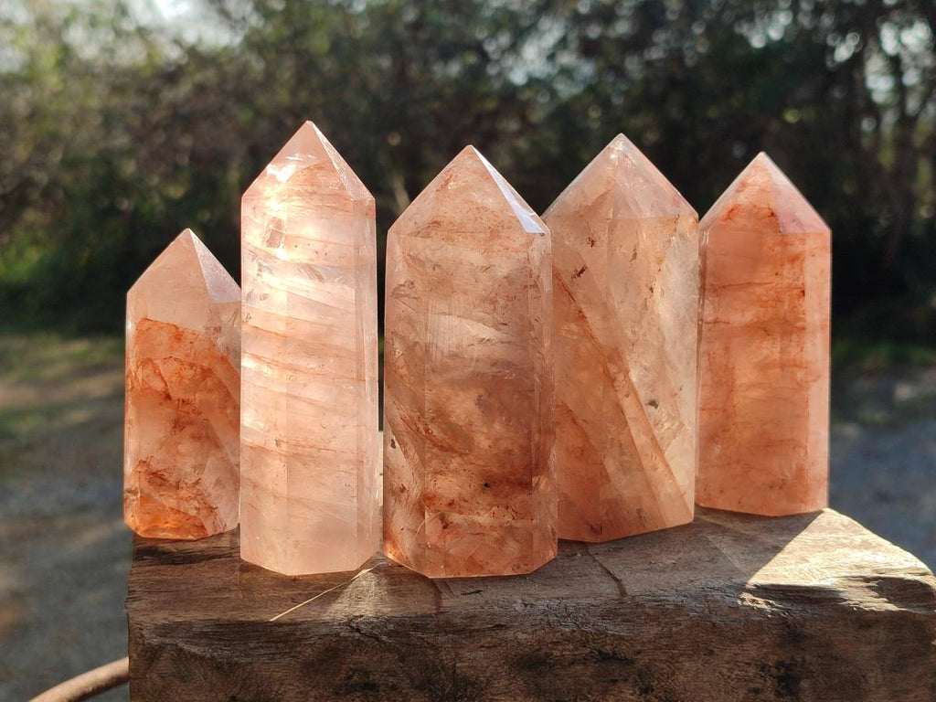 Polished Golden Hematoid Quartz Display Crystals x 12 From Madagascar - Toprock Gemstones and Minerals 