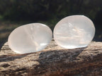 Polished Girasol Pearl Quartz Palm Stones x 24 From Ambatondrazaka, Madagascar - Toprock Gemstones and Minerals 