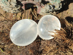 Polished Girasol Pearl Quartz Palm Stones x 24 From Ambatondrazaka, Madagascar - Toprock Gemstones and Minerals 