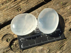 Polished Girasol Pearl Quartz Palm Stones x 24 From Ambatondrazaka, Madagascar - Toprock Gemstones and Minerals 