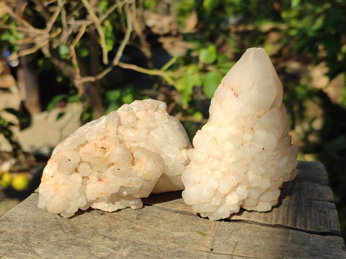 Natural Cascading "Anananas" Candle Quartz Clusters x 6 From Antsirabe, Madagascar - Toprock Gemstones and Minerals 