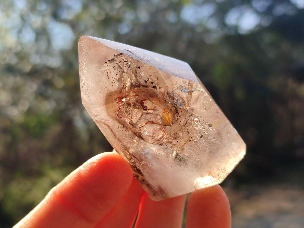 Polished Smokey Window Amethyst Crystals x 6 From Akansobe, Madagascar - Toprock Gemstones and Minerals 