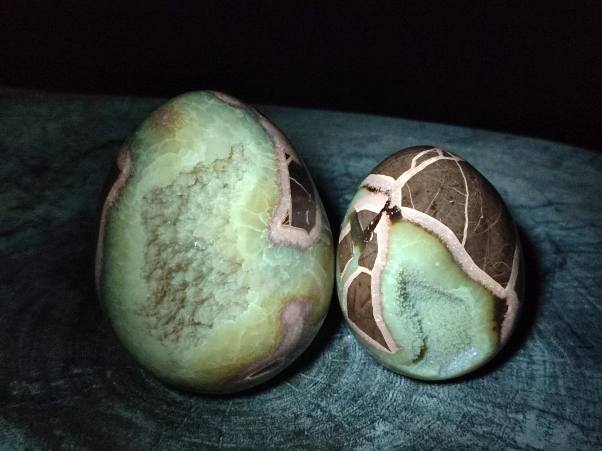 Polished Septerye Eggs x 2 From Mahajanga, Madagascar - Toprock Gemstones and Minerals 