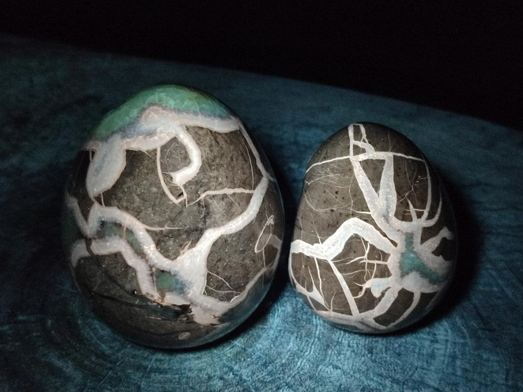 Polished Septerye Eggs x 2 From Mahajanga, Madagascar - Toprock Gemstones and Minerals 