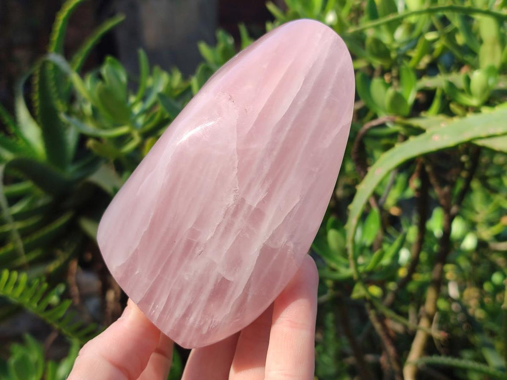 Polished Rose Quartz Standing Display Pieces x 3 From Zimbabwe - Toprock Gemstones and Minerals 