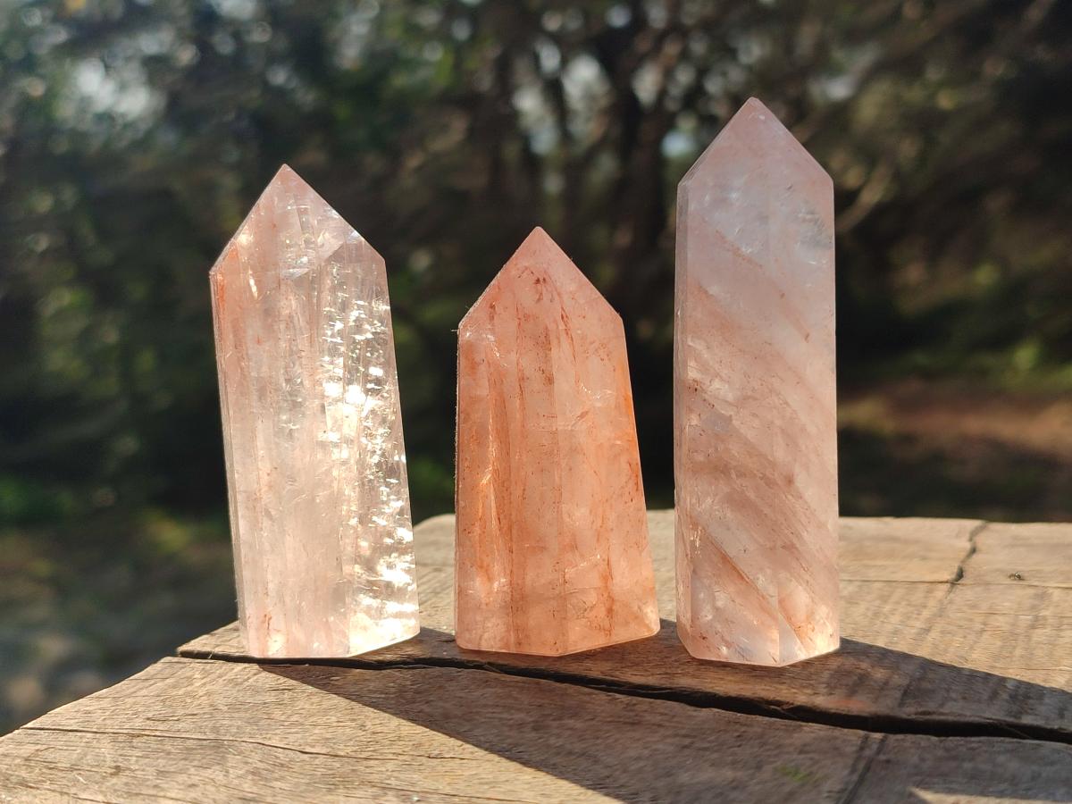 Polished Red Hematoid Quartz Display Crystals x 12 From Madagascar - Toprock Gemstones and Minerals 