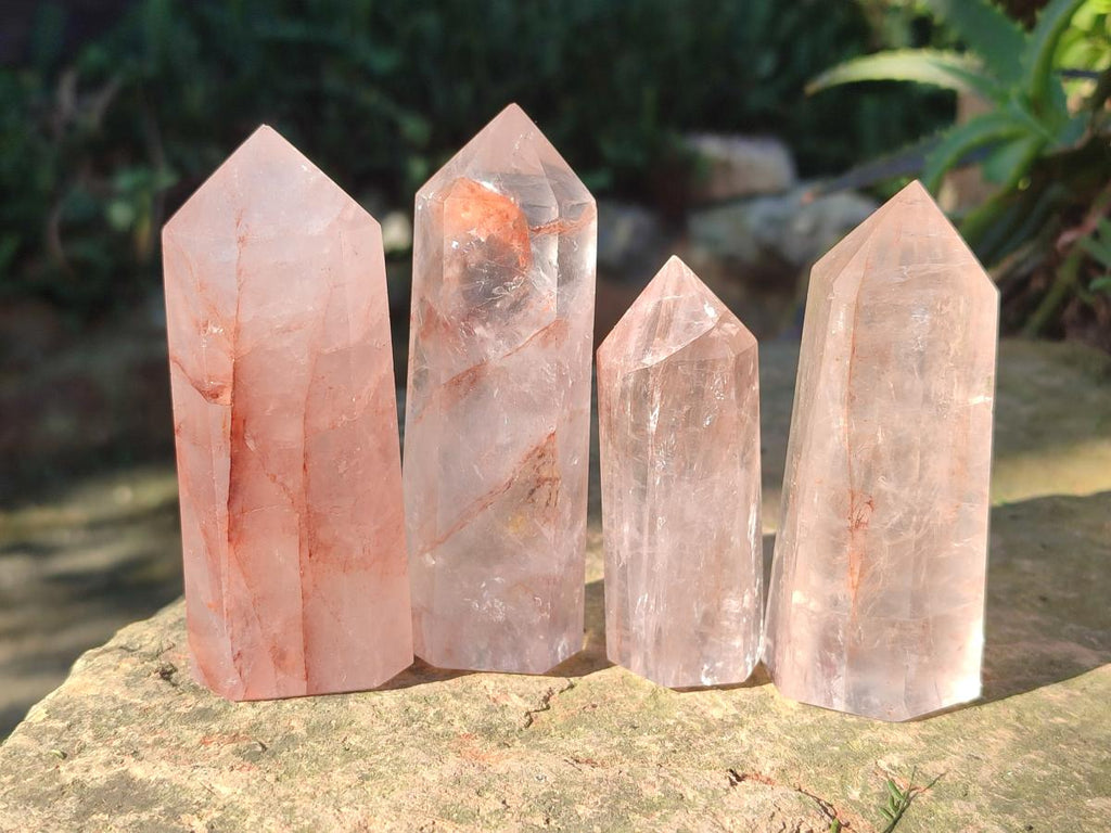 Polished Red Hematoid Quartz Display Crystals x 12 From Madagascar - Toprock Gemstones and Minerals 