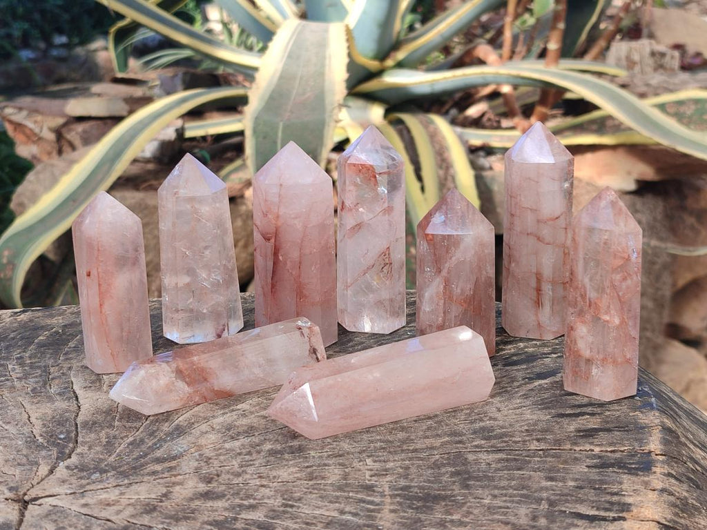 Polished Red Hematoid Quartz Display Crystals x 12 From Madagascar - Toprock Gemstones and Minerals 