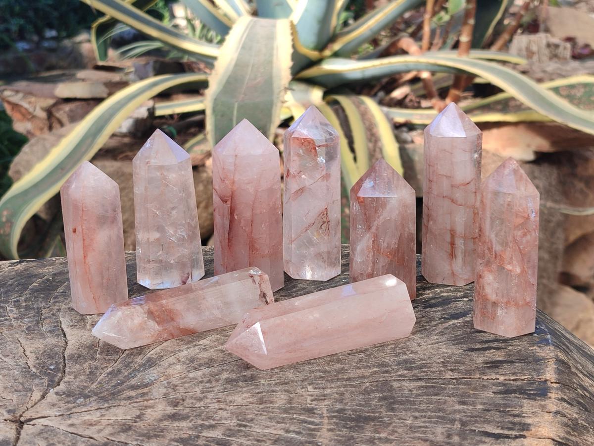 Polished Red Hematoid Quartz Display Crystals x 12 From Madagascar - Toprock Gemstones and Minerals 