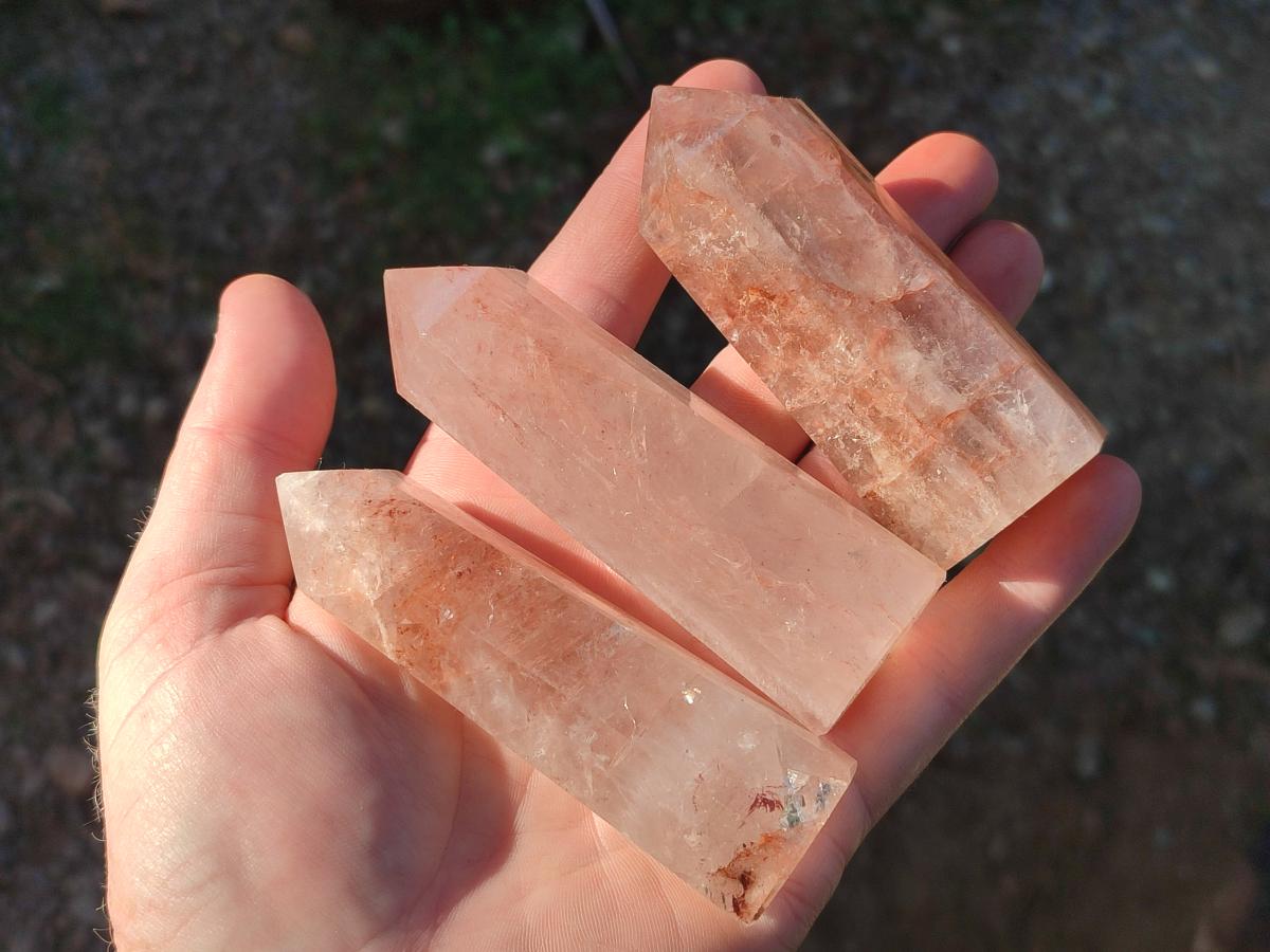 Polished Red Hematoid Quartz Display Crystals x 12 From Madagascar - Toprock Gemstones and Minerals 