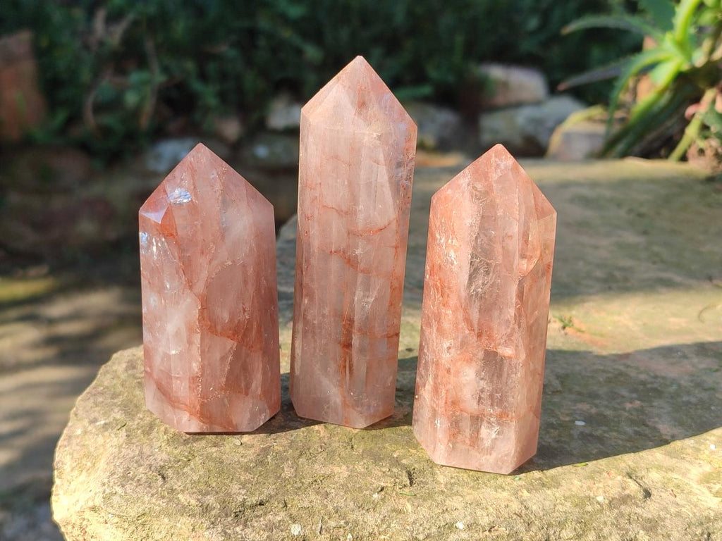 Polished Red Hematoid Quartz Display Crystals x 12 From Madagascar - Toprock Gemstones and Minerals 