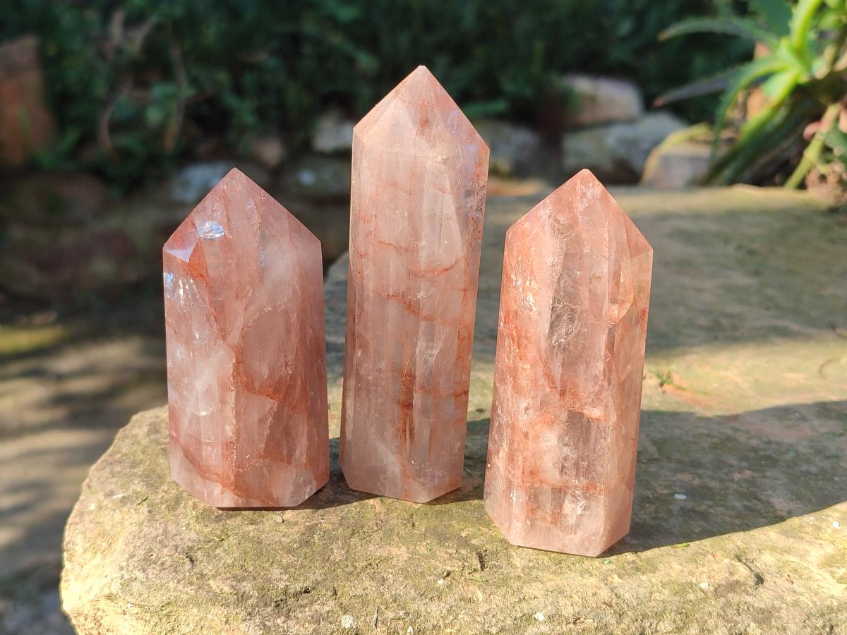 Polished Red Hematoid Quartz Display Crystals x 12 From Madagascar - Toprock Gemstones and Minerals 