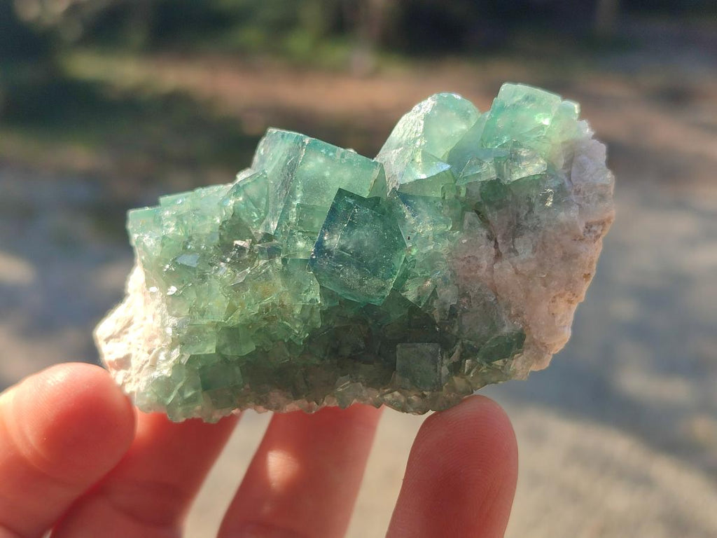 Natural Green Cubic Fluorite Specimens x 12 From Mandrosonoro, Madagascar - Toprock Gemstones and Minerals 