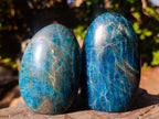 Polished Blue Apatite Standing Display Pieces x 6 From Betroka, Madagascar - Toprock Gemstones and Minerals 