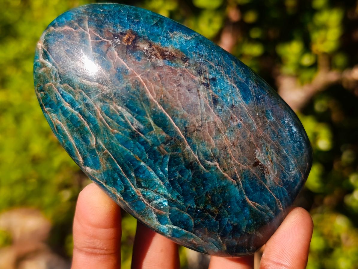 Polished Blue Apatite Standing Display Pieces x 6 From Betroka, Madagascar - Toprock Gemstones and Minerals 