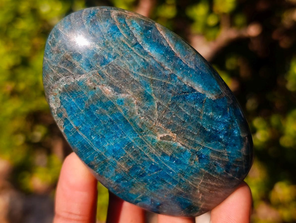 Polished Blue Apatite Standing Display Pieces x 6 From Betroka, Madagascar - Toprock Gemstones and Minerals 