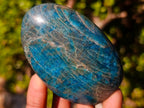 Polished Blue Apatite Standing Display Pieces x 6 From Betroka, Madagascar - Toprock Gemstones and Minerals 