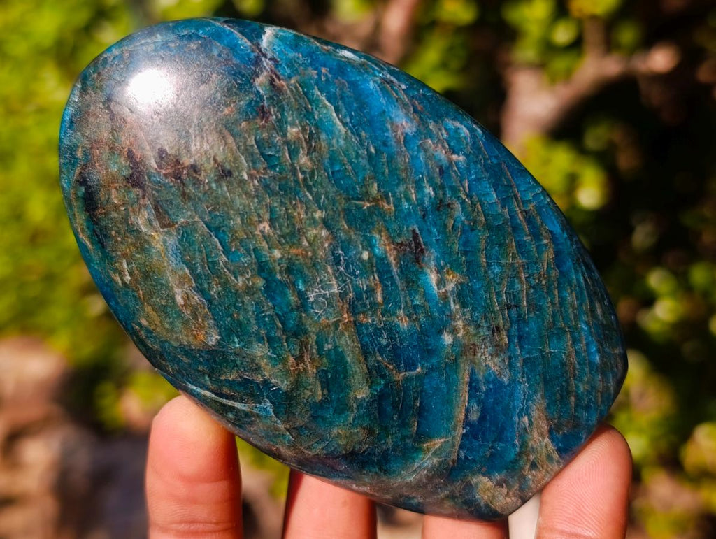Polished Blue Apatite Standing Display Pieces x 6 From Betroka, Madagascar - Toprock Gemstones and Minerals 