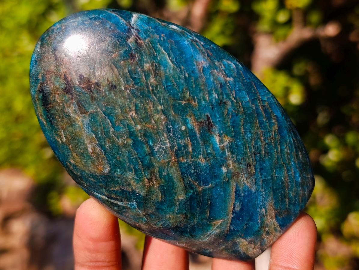 Polished Blue Apatite Standing Display Pieces x 6 From Betroka, Madagascar - Toprock Gemstones and Minerals 