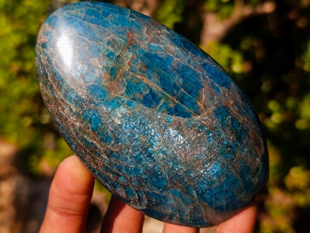 Polished Blue Apatite Standing Display Pieces x 6 From Betroka, Madagascar - Toprock Gemstones and Minerals 
