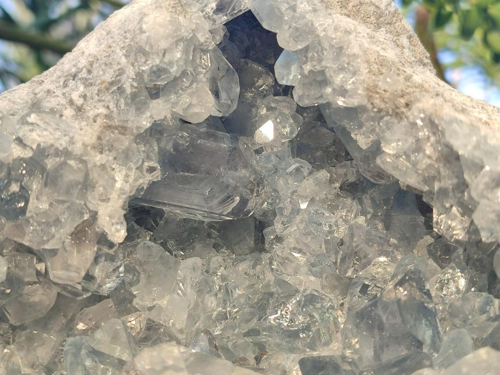 Natural Large Blue Celestite Geode Specimen x 1 From Sakoany, Madagascar - Toprock Gemstones and Minerals 