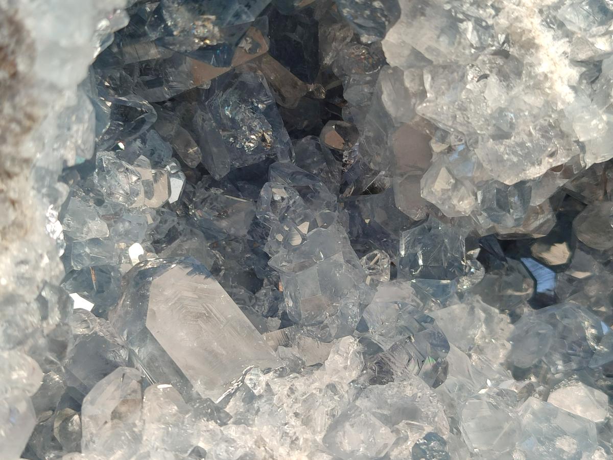 Natural Large Blue Celestite Geode Specimen x 1 From Sakoany, Madagascar - Toprock Gemstones and Minerals 