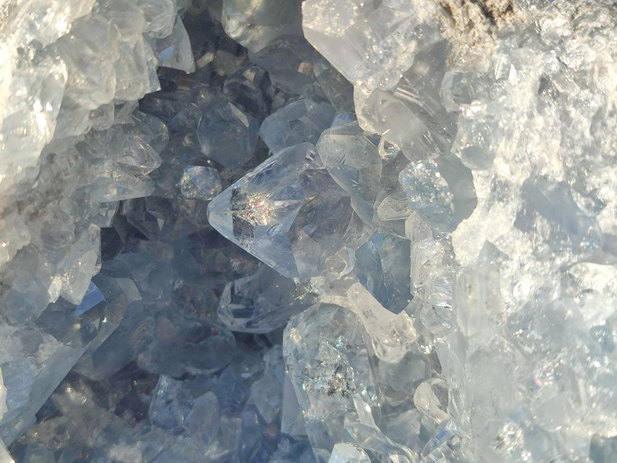 Natural Large Blue Celestite Geode Specimen x 1 From Sakoany, Madagascar - Toprock Gemstones and Minerals 