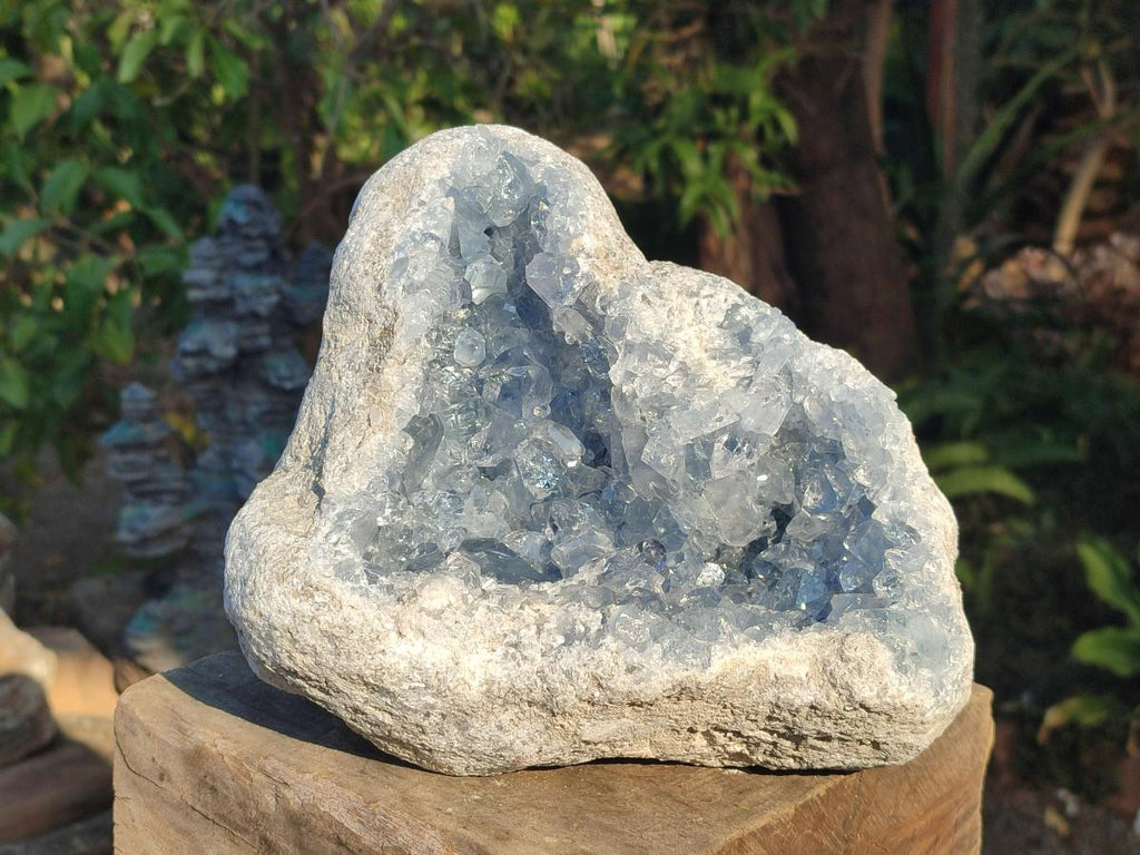 Natural Large Blue Celestite Geode Specimen x 1 From Sakoany, Madagascar - Toprock Gemstones and Minerals 
