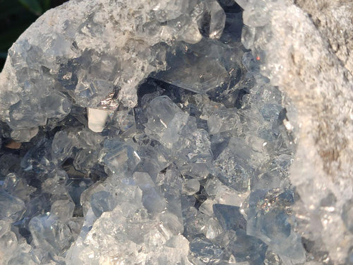 Natural Large Blue Celestite Geode Specimen x 1 From Sakoany, Madagascar - Toprock Gemstones and Minerals 