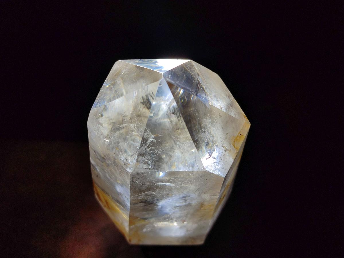 Polished Large Clear Quartz Display Crystals with Limonite Veils x 2 From Madagascar - Toprock Gemstones and Minerals 