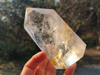 Polished Large Clear Quartz Display Crystals with Limonite Veils x 2 From Madagascar - Toprock Gemstones and Minerals 