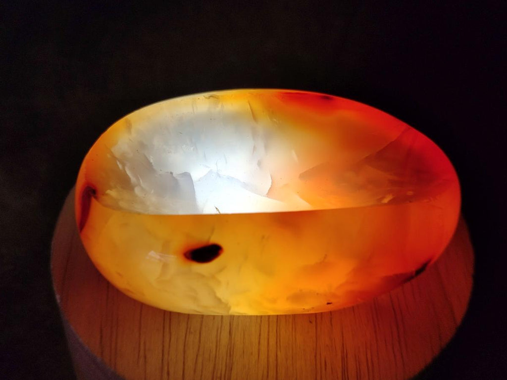 Polished Carnelian Agate Gemstone Bowls x 12 From Madagascar - Toprock Gemstones and Minerals 
