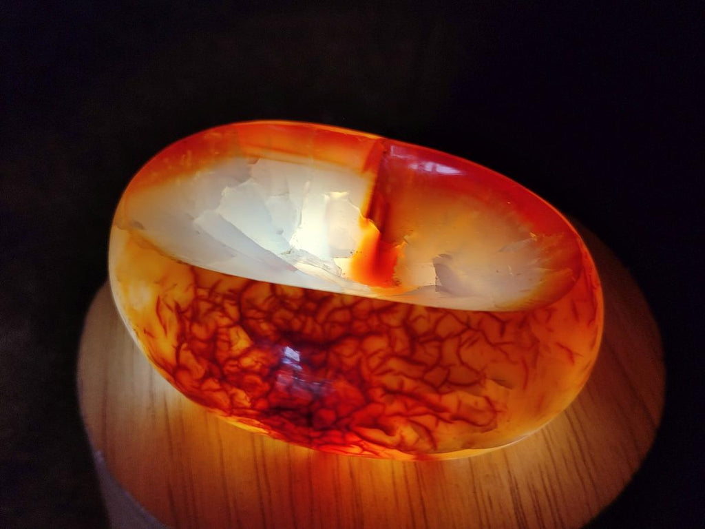 Polished Carnelian Agate Gemstone Bowls x 12 From Madagascar - Toprock Gemstones and Minerals 