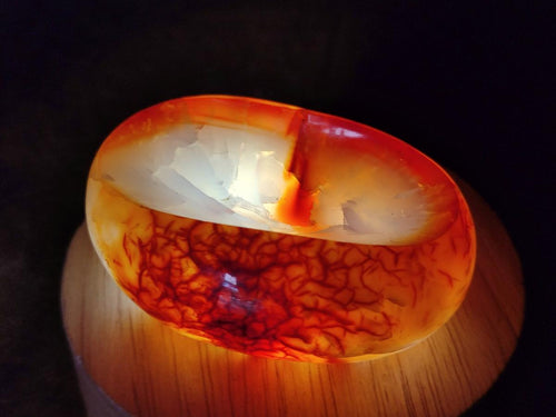 Polished Carnelian Agate Gemstone Bowls x 12 From Madagascar - Toprock Gemstones and Minerals 