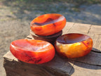 Polished Carnelian Agate Gemstone Bowls x 12 From Madagascar - Toprock Gemstones and Minerals 