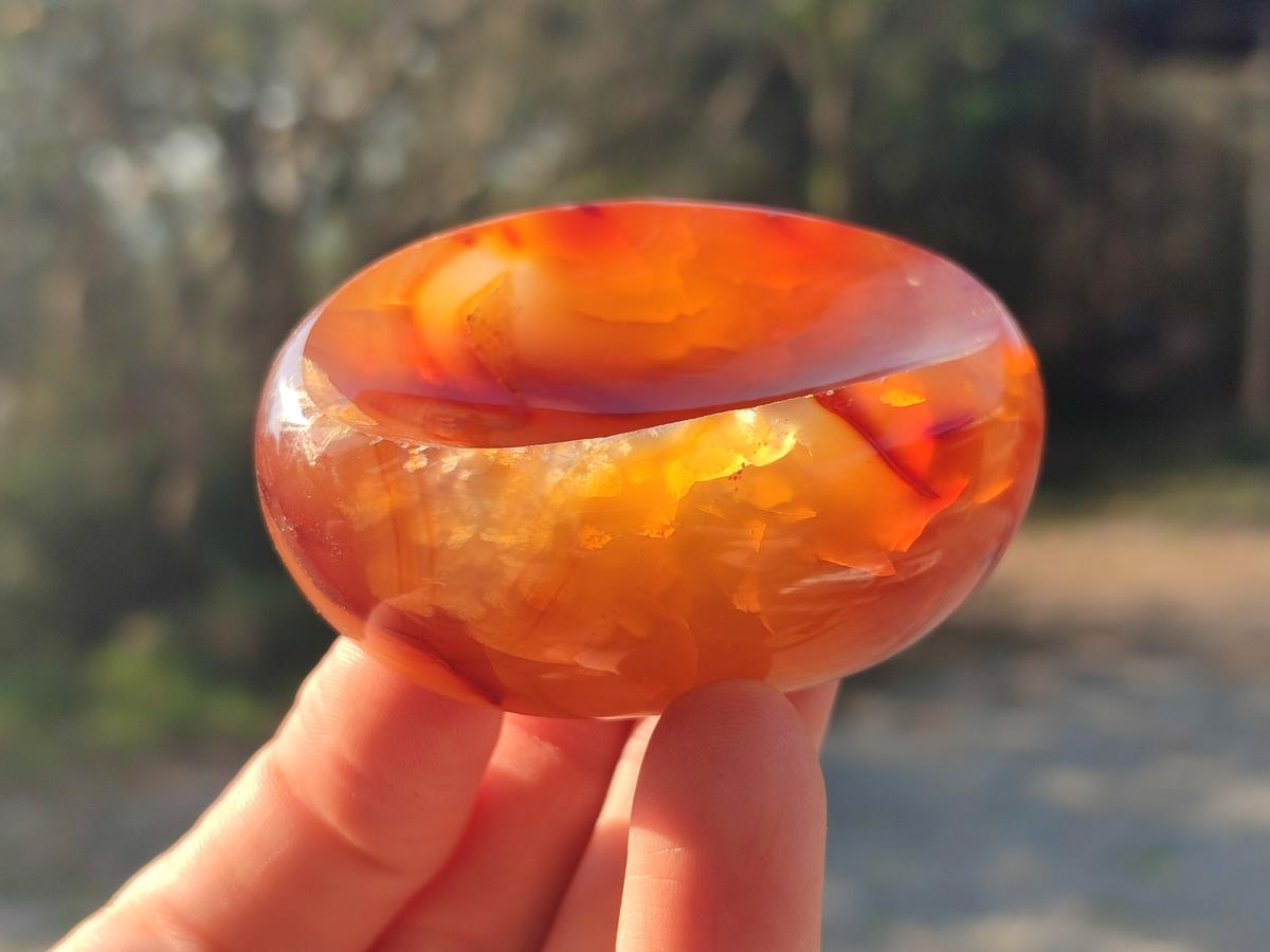 Polished Carnelian Agate Gemstone Bowls x 12 From Madagascar - Toprock Gemstones and Minerals 