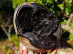 Polished Septerye Sauvage "Dragons Egg" Geodes x 2 From Mahajanga, Madagascar - Toprock Gemstones and Minerals 