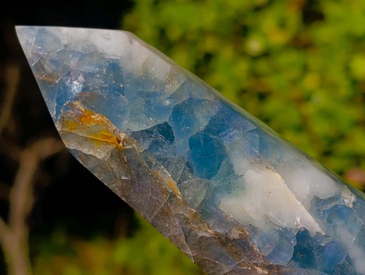 Polished Watermelon Fluorite Display Crystals x 3 From Uis, Namibia - Toprock Gemstones and Minerals 