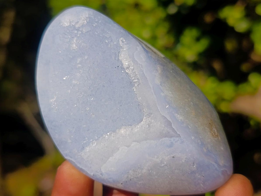 Polished Blue Lace Agate Standing Display Pieces and Free Forms x 6 From Nsanje, Malawi - Toprock Gemstones and Minerals 
