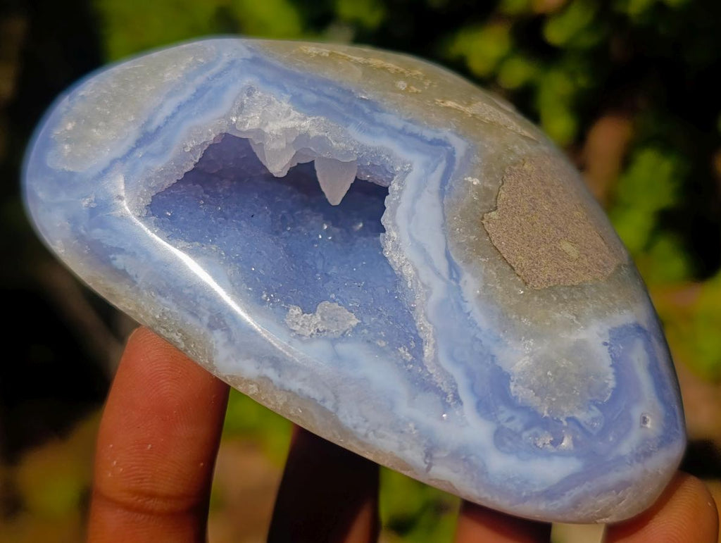 Polished Blue Lace Agate Standing Display Pieces and Free Forms x 6 From Nsanje, Malawi - Toprock Gemstones and Minerals 