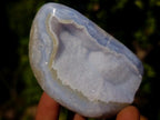 Polished Blue Lace Agate Standing Display Pieces and Free Forms x 6 From Nsanje, Malawi - Toprock Gemstones and Minerals 