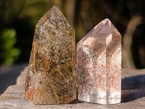 Polished Quartz Crystals With Inclusions x 23 From Madagascar - Toprock Gemstones and Minerals 